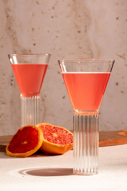 Naqsh Ribbed Stem Glass