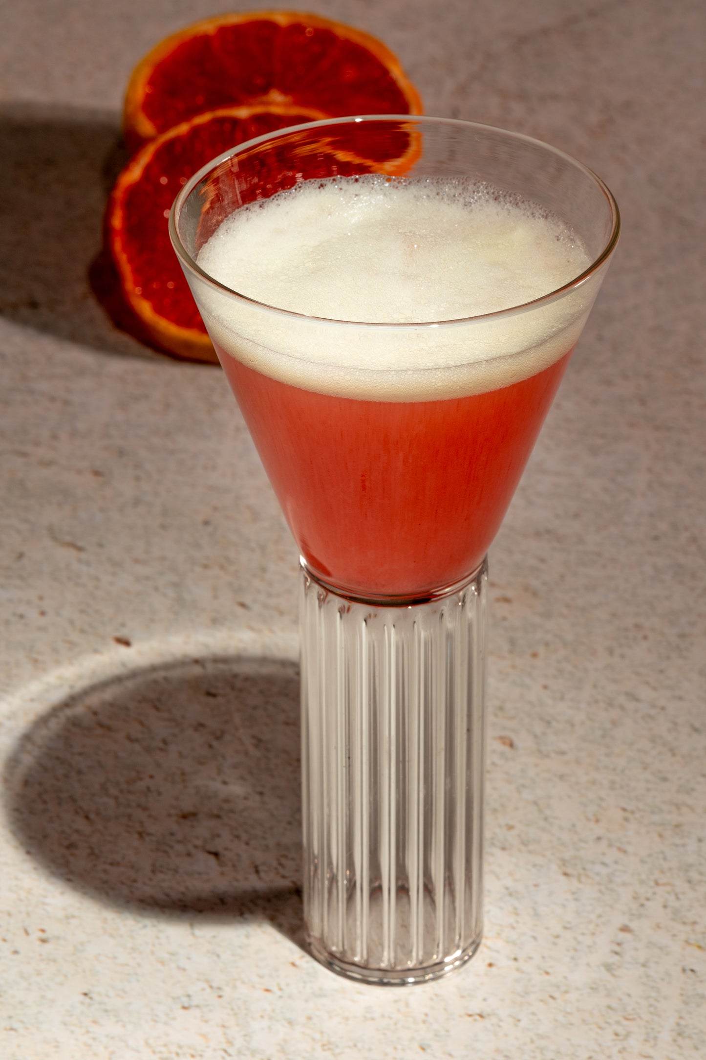 Naqsh Ribbed Stem Glass