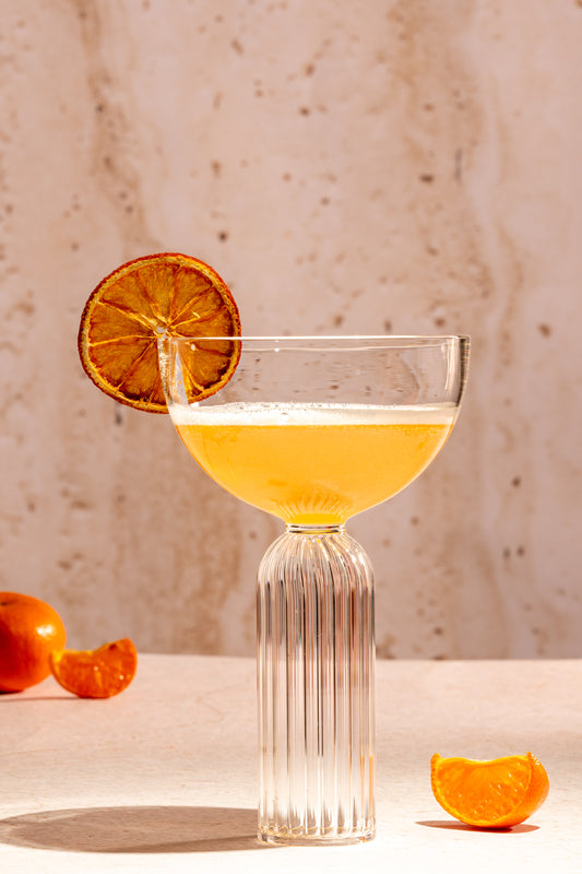 Naqsh Ribbed Stem Round Cocktail Glass