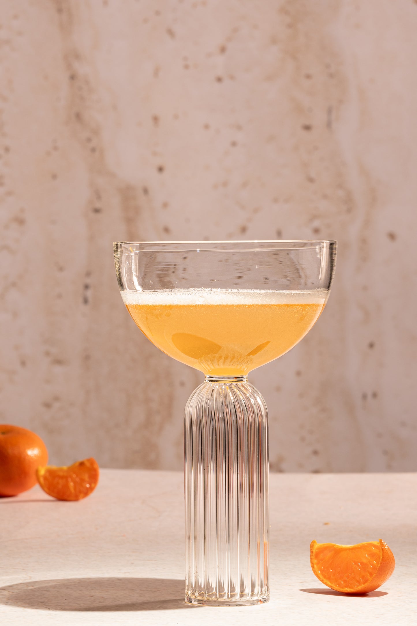 Naqsh Ribbed Stem Round Cocktail Glass