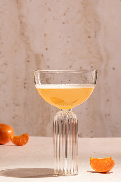 Naqsh Ribbed Stem Round Cocktail Glass