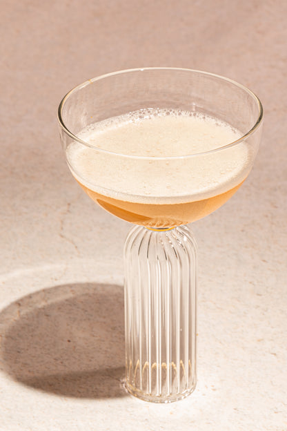 Naqsh Ribbed Stem Round Cocktail Glass